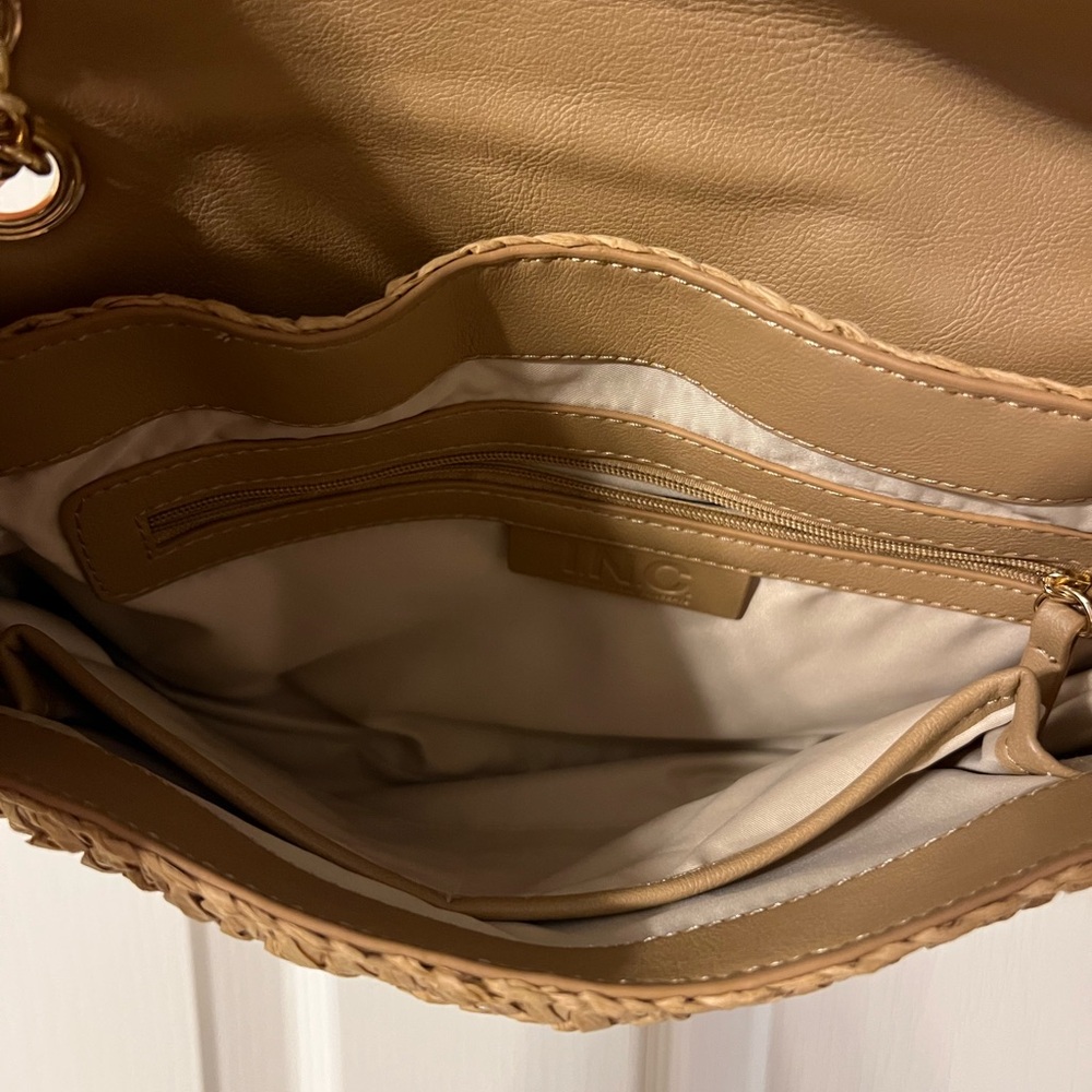 I.N.C Wicker Summer Chain Flap Bag - Picture 3 of 6